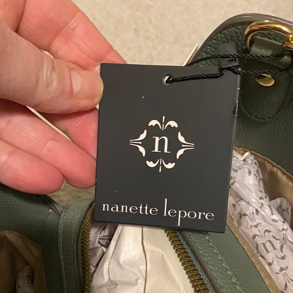Nanette Lepore Green Tote with Gold Accents - Picture 6 of 11